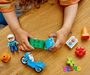 LEGO® DUPLO Син полицейски мотоциклет 10471 