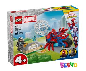 LEGO® Spidey Спайди на мотоциклет срещу носорога 11206 