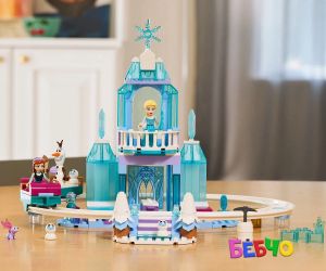 LEGO® Disney Princess Леденият замък на Елза и приключение със снежно влакче 43281