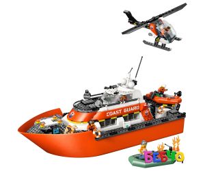 LEGO® City  Спасителен катер и хеликоптер на бреговата охрана 60504