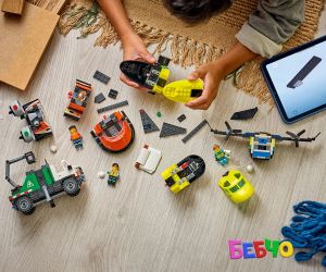 LEGO® City Самолет, сервизен камион и лодка на въздушна възглавница - ремикс 60505