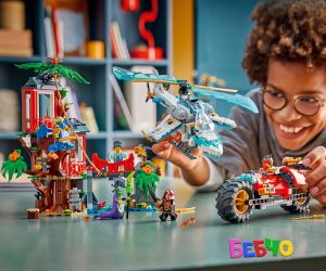 LEGO® NINJAGO Битка при дървесната къща с превозни средства на нинджите 71857 