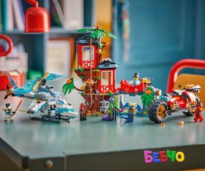 LEGO® NINJAGO Битка при дървесната къща с превозни средства на нинджите 71857 