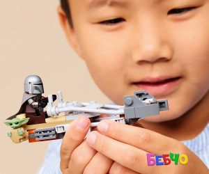 LEGO® Star Wars Мотоциклетът на мандалореца и Грогу 75436 
