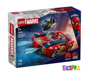 LEGO® Marvel Super Heroes Спайдърмен с кола срещу Венъм във Върколака 76336 