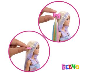 Barbie® Забавна и елегантна кукла с дълга руса коса, аксесоари и 2 тоалета