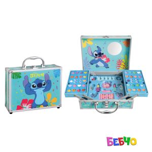 Детски козметичен комплект в куфарче на две нива Stitch