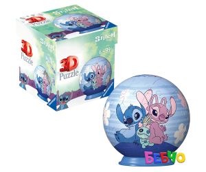 Ravensburger Stitch 3D Пъзел Disney Стич и Ангел 54 ел. 