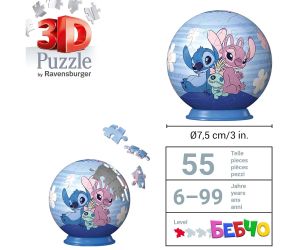 Ravensburger Stitch 3D Пъзел Disney Стич и Ангел 54 ел. 