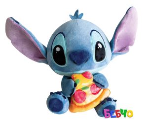 Disney Плюшена играчка Стич с пица 23 см