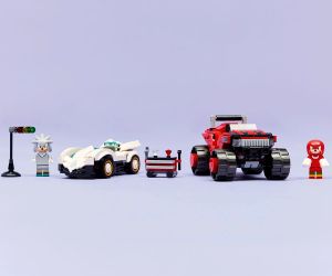 LEGO® Sonic Колата на Silver срещу чудовищния камион на Нъкълс 77118 