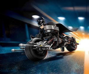 LEGO® DC Comics Super Heroes Batman™  Фигура за изграждане Батман и мотоциклет 76273 