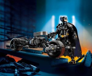 LEGO® DC Comics Super Heroes Batman™  Фигура за изграждане Батман и мотоциклет 76273 