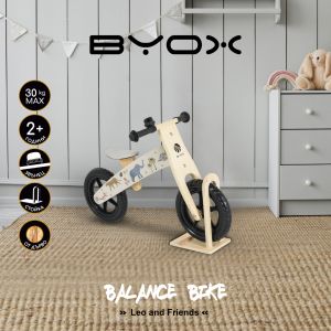 BYOX Дървен баланс велосипед Leo & Friends