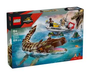 LEGO® Jurassic World Мисия с лодка и мозазавър от тухлички 76974 