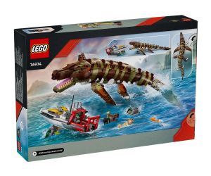 LEGO® Jurassic World Мисия с лодка и мозазавър от тухлички 76974 