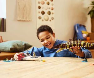 LEGO® Jurassic World Мисия с лодка и мозазавър от тухлички 76974 