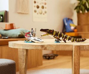 LEGO® Jurassic World Мисия с лодка и мозазавър от тухлички 76974 