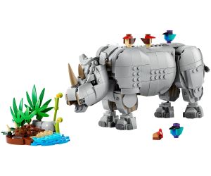 LEGO® Creator Диви животни Величествен носорог с птици 31171 