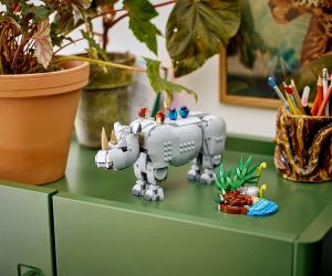 LEGO® Creator Диви животни Величествен носорог с птици 31171 