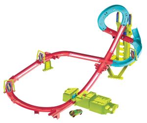 Hot Weels Neon Speeders Комплект Скоростен небостъргач с неонов състезател