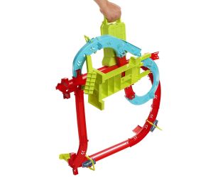 Hot Weels Neon Speeders Комплект Скоростен небостъргач с неонов състезател