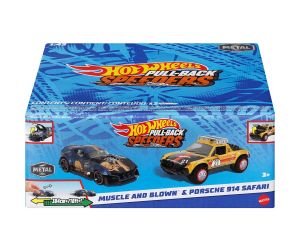 Hot Wheels Комплект от 2 броя метални колички 1:43 с пружинен механизъм 