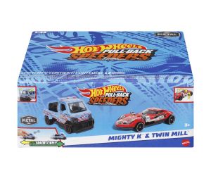 Hot Wheels Комплект от 2 броя метални колички 1:43 с пружинен механизъм 