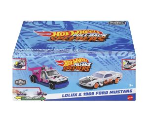 Hot Wheels Комплект от 2 броя метални колички 1:43 с пружинен механизъм 