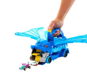 Hot Wheels City Транспортьор двоен дракон с 2 колички