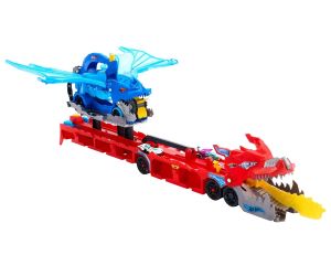 Hot Wheels City Транспортьор двоен дракон с 2 колички