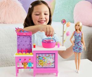 Barbie Комплект будка за захарен памук