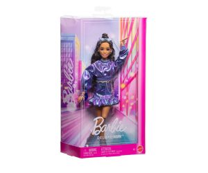 Barbie Кукла Луксозна мода Брюнетка с ефектен комплект в синьо