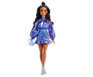 Barbie Кукла Луксозна мода Брюнетка с ефектен комплект в синьо