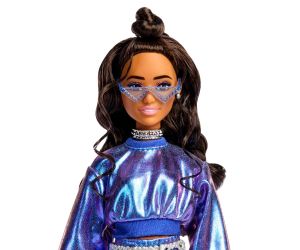 Barbie Кукла Луксозна мода Брюнетка с ефектен комплект в синьо