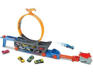 Hot Wheels Игрален комплект Транспортьор с писта и количка