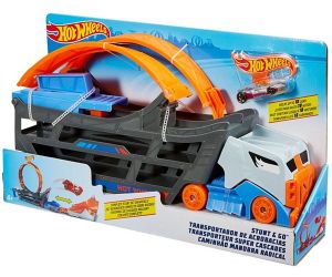 Hot Wheels Игрален комплект Транспортьор с писта и количка