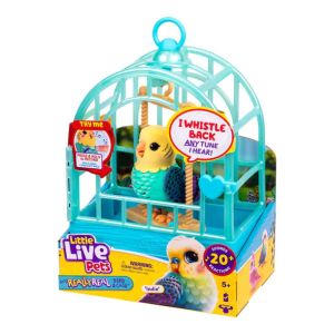 Moose Little Live Pets Really Real Bird Интерактивно пиле в клетка Indie