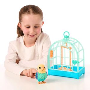 Moose Little Live Pets Really Real Bird Интерактивно пиле в клетка Indie