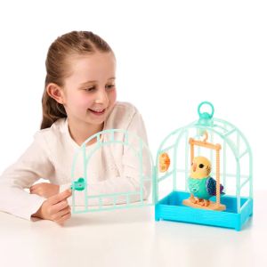 Moose Little Live Pets Really Real Bird Интерактивно пиле в клетка Indie
