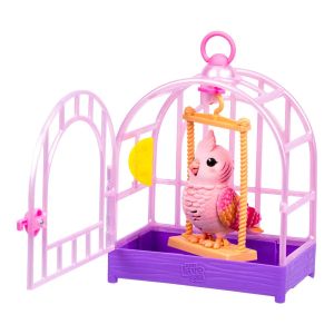 Moose Little Live Pets Really Real Bird Интерактивно пиле в клетка Роузи