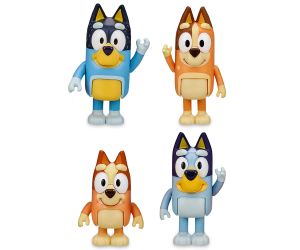 BLUEY Комплект 4 фигурки Блуи и семейство