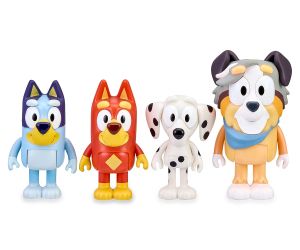 BLUEY Комплект 4 фигурки Блуи и съученици