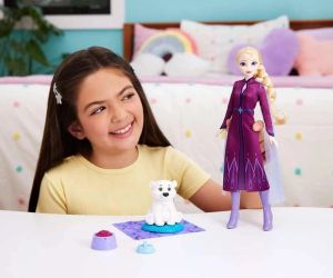 Disney Princess Кукла Елза с бяло мече и аксесоари