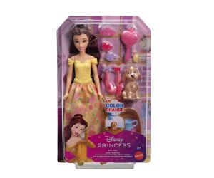 Disney Princess Кукла Бел с домашен любимец с промяна на цвета