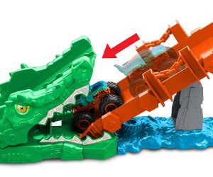 Hot Wheels Monster Trucks Игрален комплект писта с крокодилска каскада