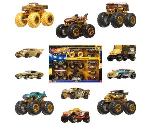 Hot Wheels Monster Trucks Комплект 5 бъгита (1:64) и 6 металки колички