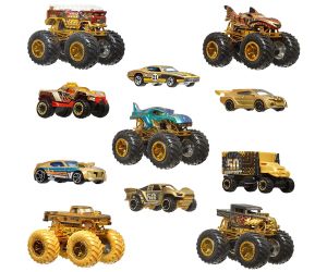 Hot Wheels Monster Trucks Комплект 5 бъгита (1:64) и 6 металки колички