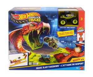 Hot Wheels Монстер Тракс Комплект със змийска каскада