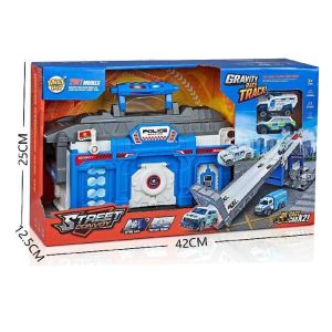 LToys Комплект куфар Писта полицейски участък с 2 коли
